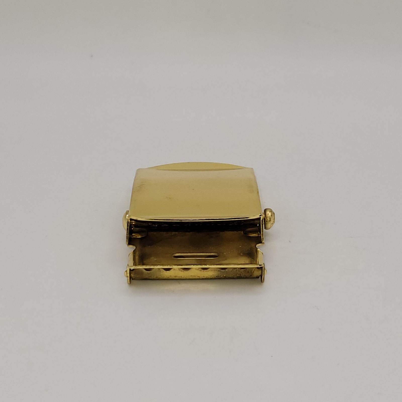 Belt Buckle Military Style Brass Gold color Made in Taiwan Autogrip slide style