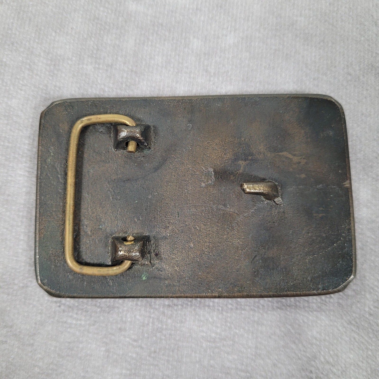 VTG Nashville Belt Buckle Music City Tennessee Guitar Brass Tone Souvenir U.S.A.