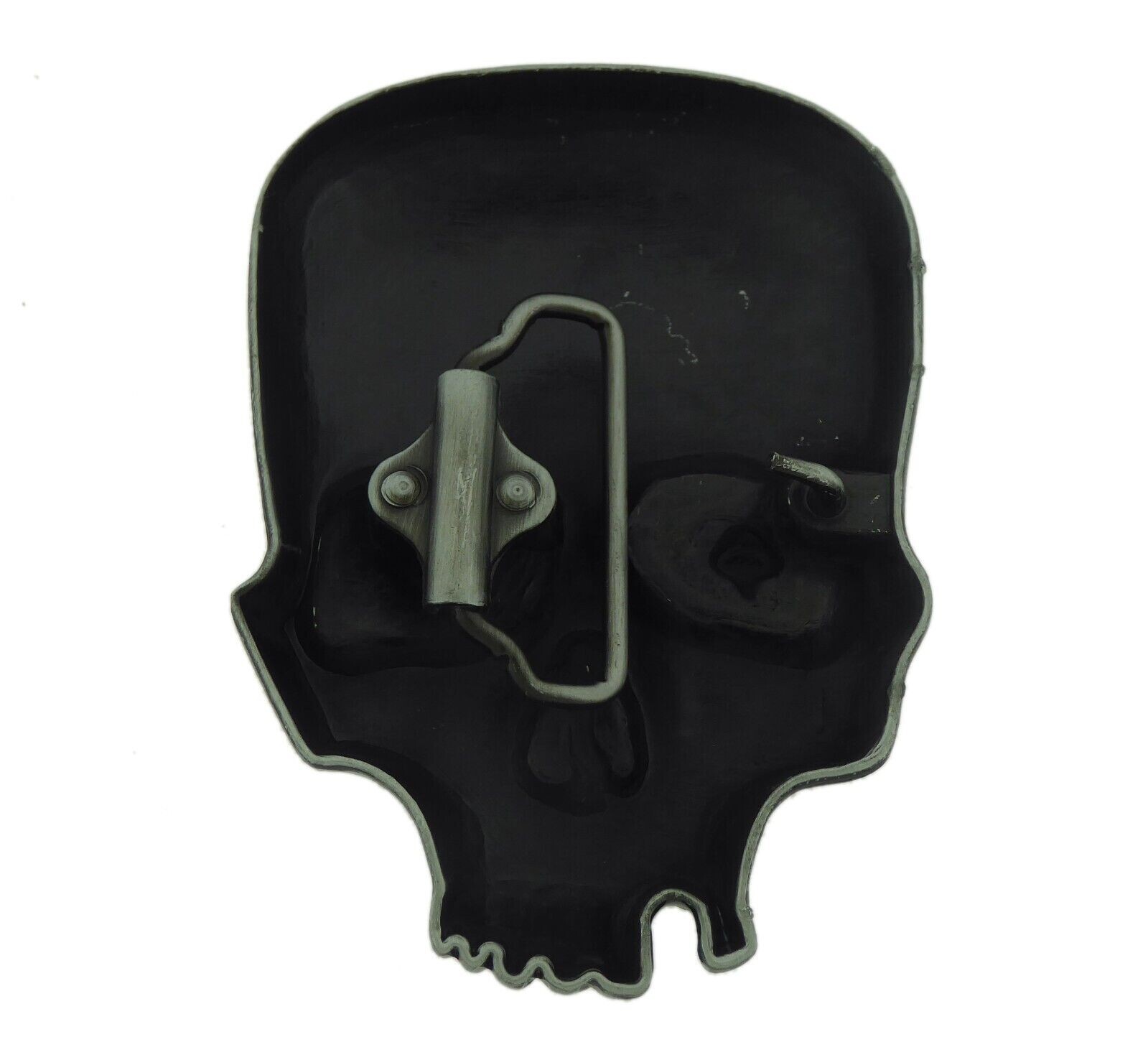 Skull Belt Buckles Gray Vintage Metal Halloween Party Costume Ace of Spade Red