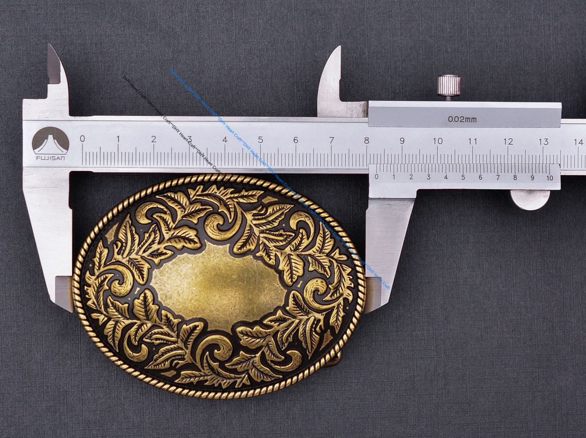 Western Flower Heavy Antique Brass Huge Leathercraft Belt Buckle Fit 39mm Strap