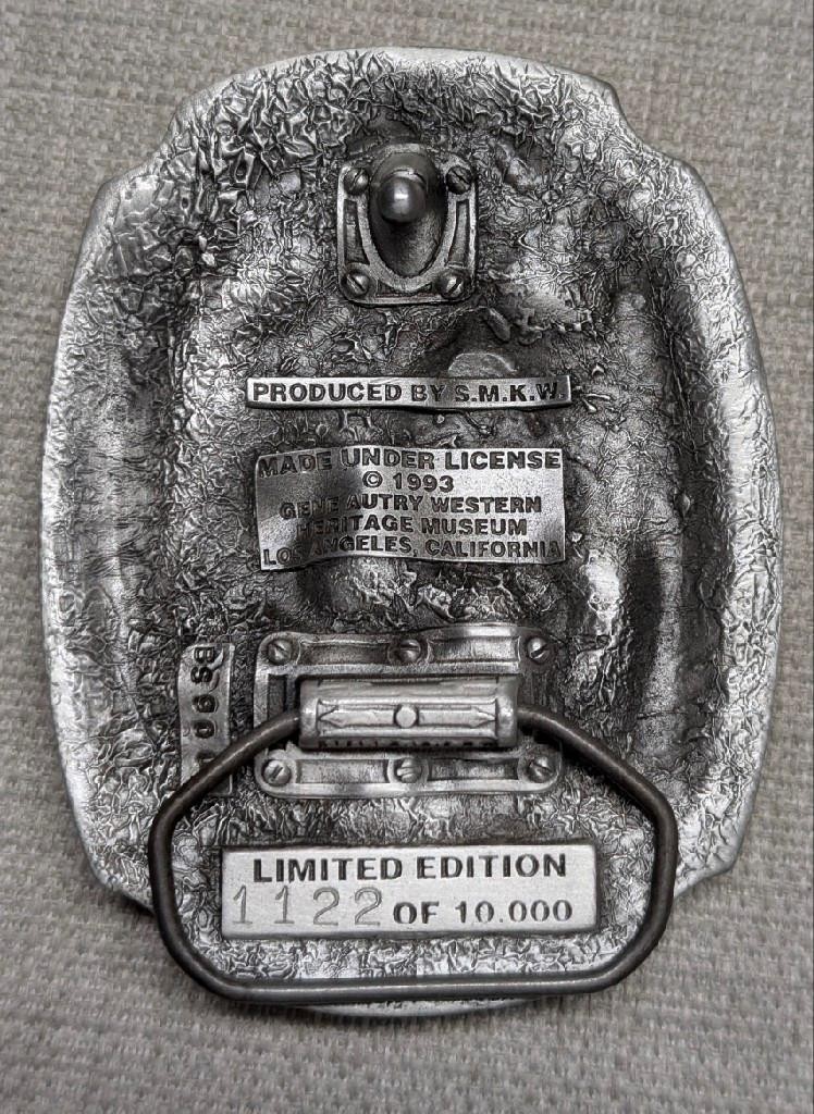 vintage GENE AUTRY belt buckle COUNTRY MUSIC heavy pewter WESTERN cowboy