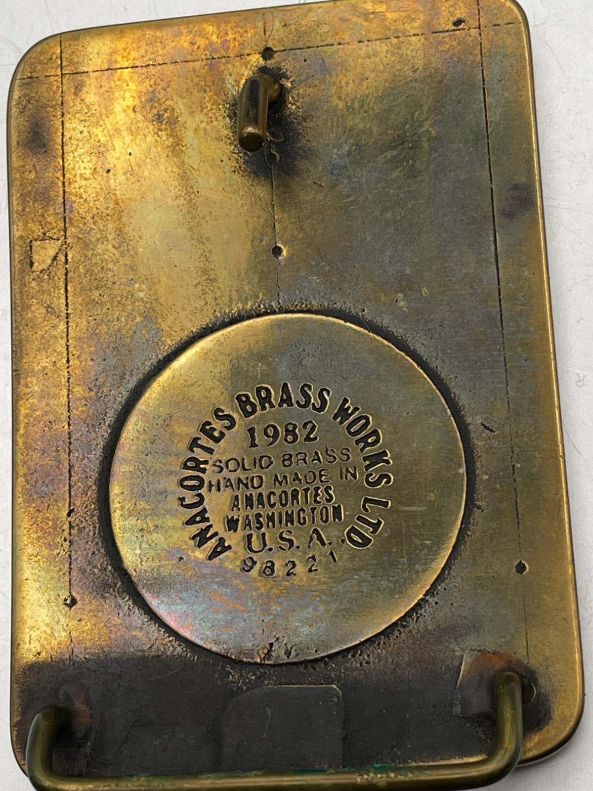Vintage Belt Buckle Mens Brass Local 3-721 OCAW Oil Chemical Atomic Union