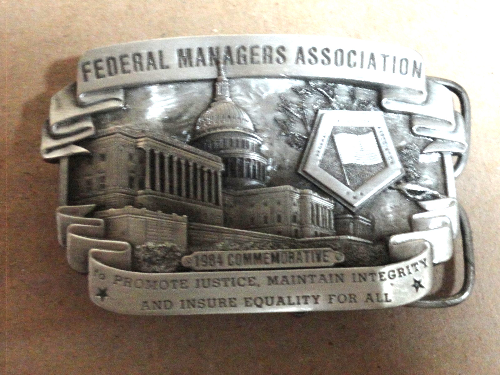 LIMITED #201 OF 10K FEDERAL MANAGERS ASSOCIATION 1984 COMMEMORATIVE BELT BUCKLE