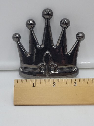 Rock Rebel Royal Crown Belt Buckle New Men Women Gun-Metal Finish Fleur de Lis