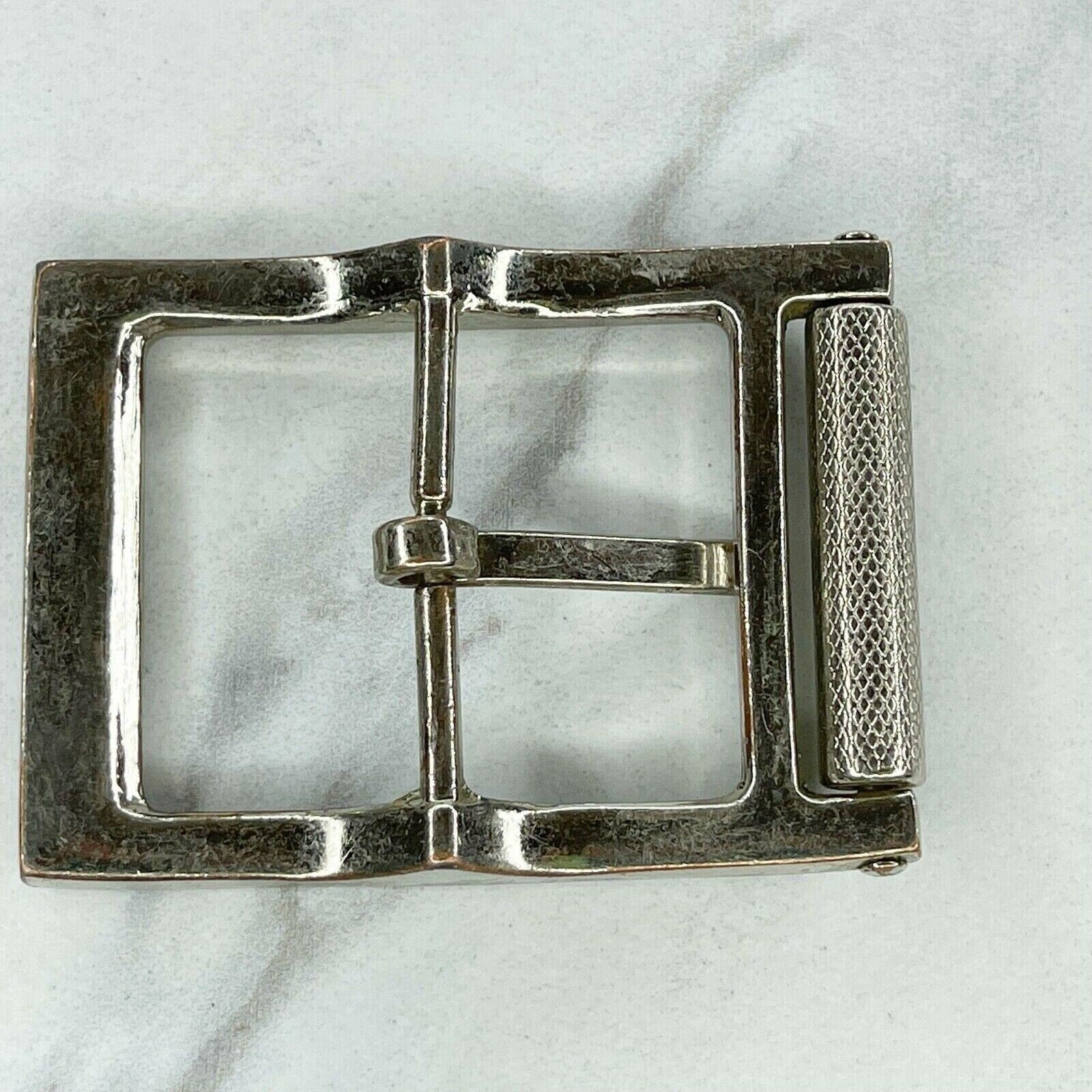 Silver Tone Simple Basic Roller Belt Buckle