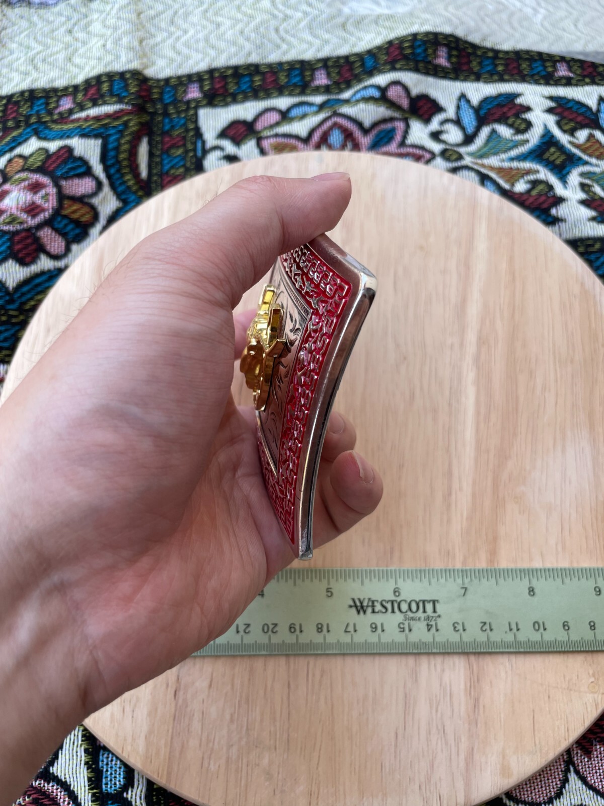 Western Buckle Gold Silver Red Longhorn Bull Cowboy Fit 2 » Hebillas Vaqueras