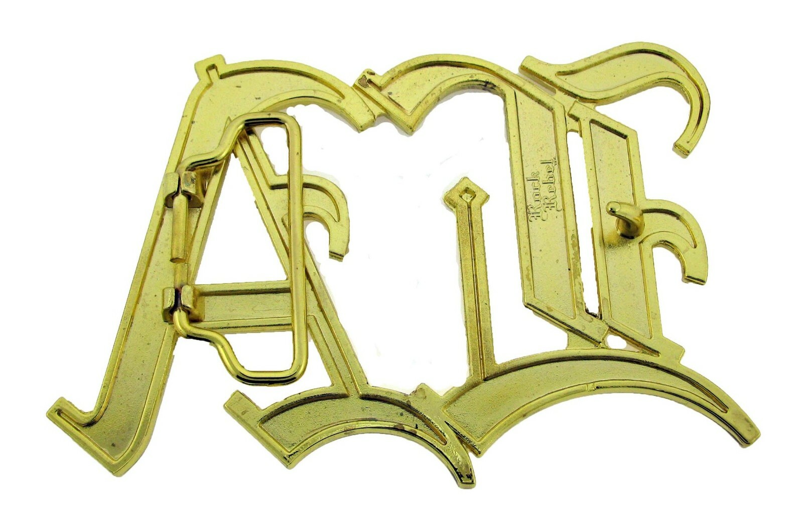 Initial L A Belt Buckle Los Angeles Old School Style English Gold Men Women New