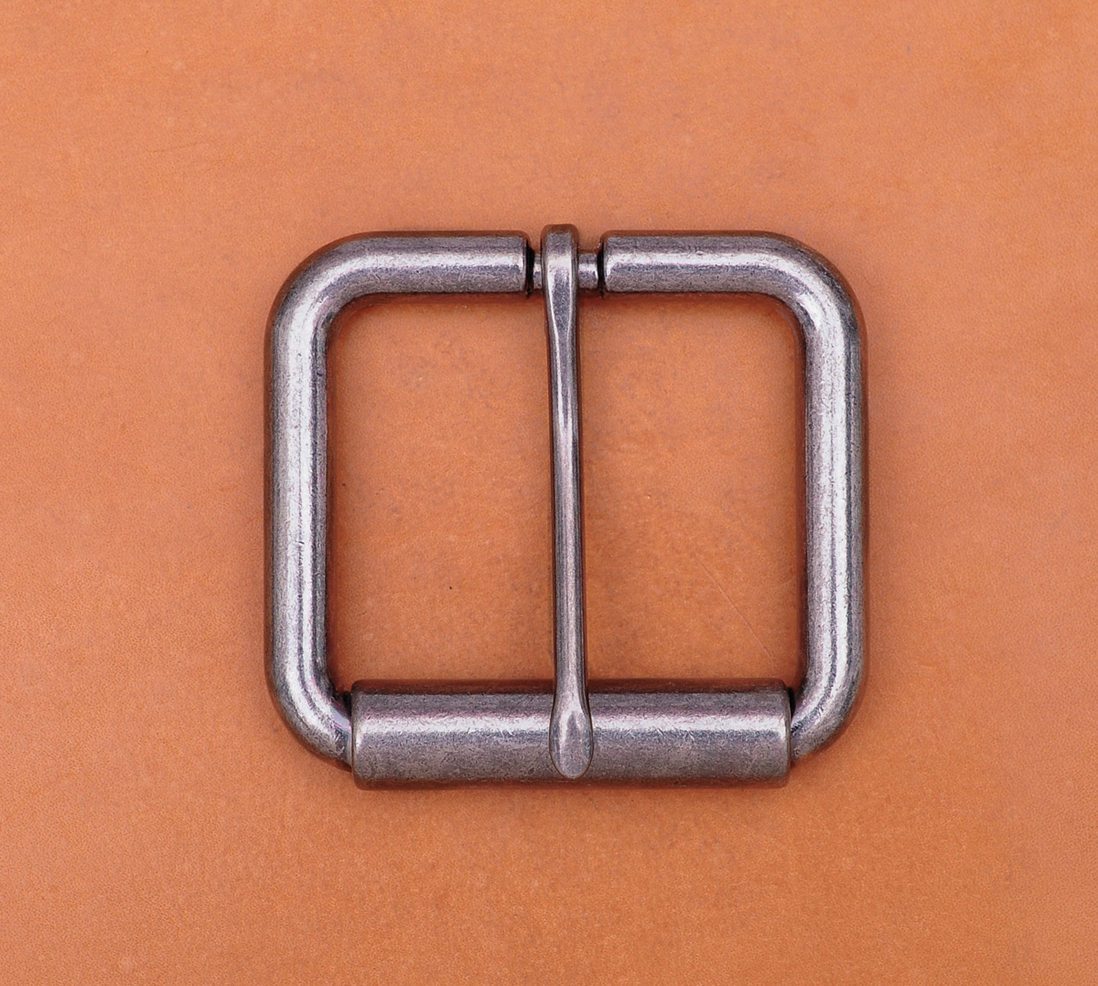 2&Prime; (51mm) Mens Roller Belt Buckle Heel Bar Leather Belt Buckles Antique Silver