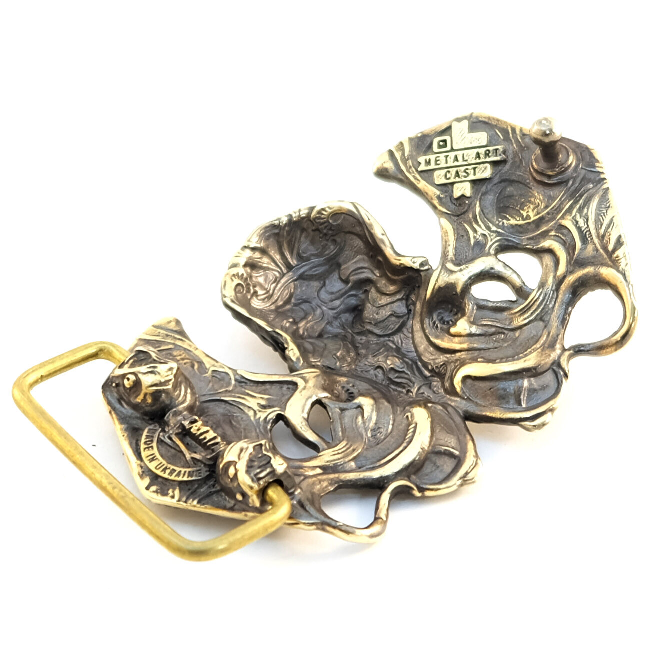 Belt buckle Cthulhu, Cthulhu Myths solid brass belt buckle, Skull belt buckle,