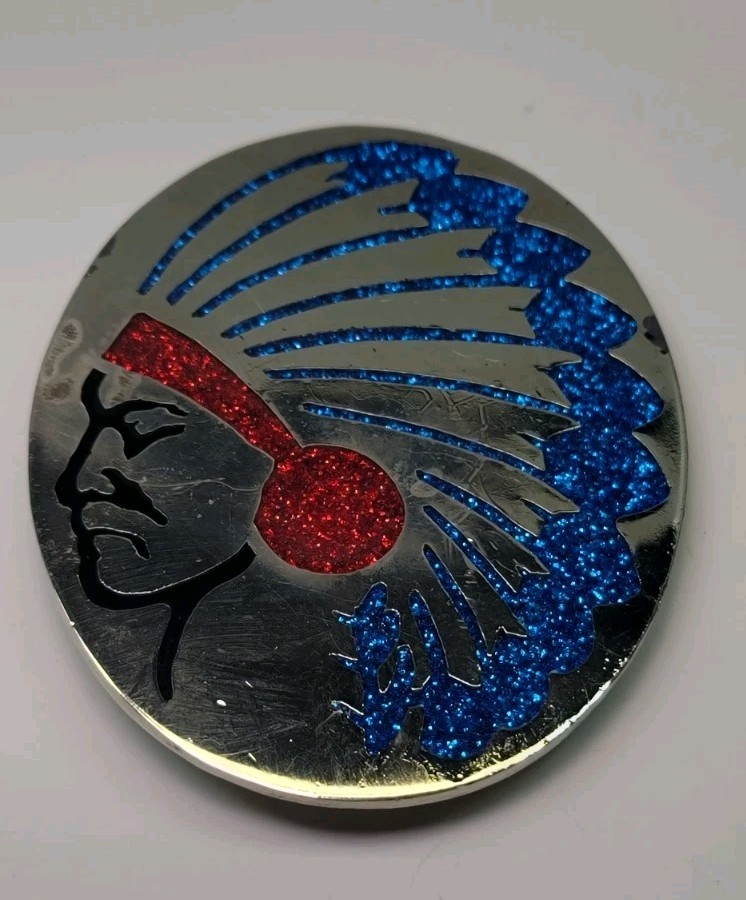 Vintage Native American War Bonnet Belt Buckle | Inlaid Color Finish – Beautiful