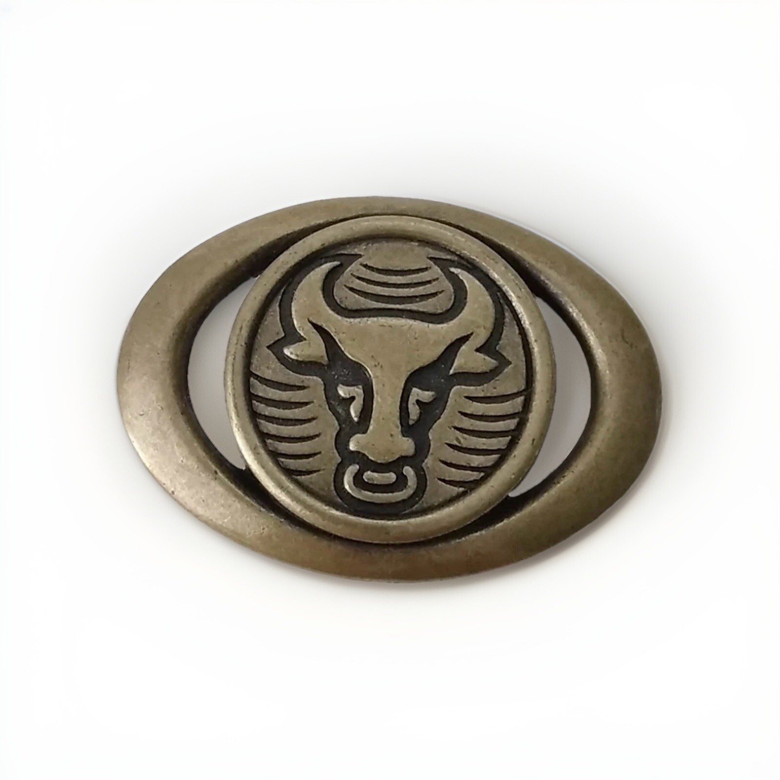 Vintage Cast Brass Rare Belt Buckle