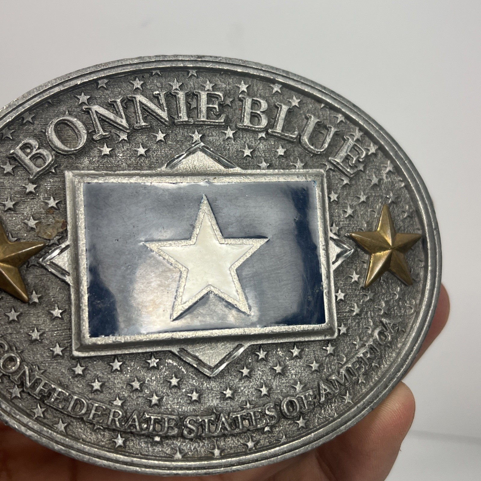 BONNIE BLUE FLAG BELT BUCKLE – CSA – LONE STAR