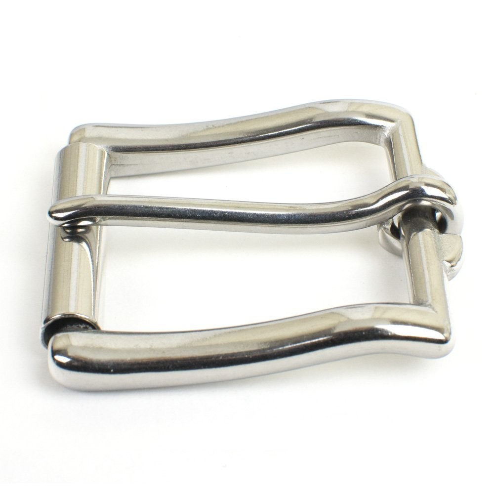 Heavy Duty Stainless Steel Roller Buckle – 1½ » Nickel Safe Polished Belt Buckle
