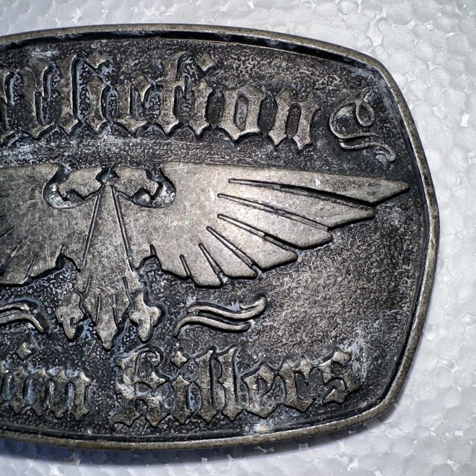 Vintage Affliction Belt Buckle Denim Killers Double Headed Eagle Y2K Masonic