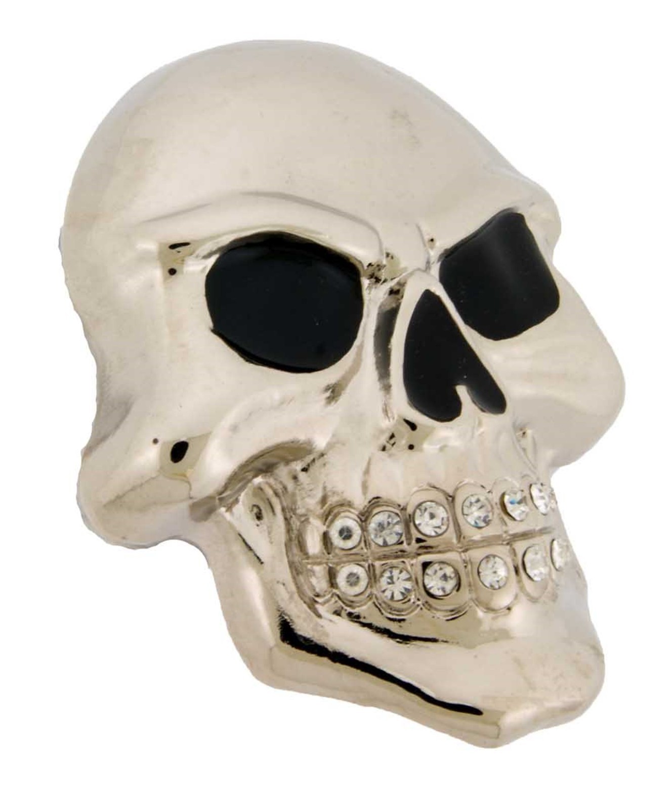 Skull Belt Buckle Silver Metal Gothic Tattoo Fashion Pirate Halloween Costume