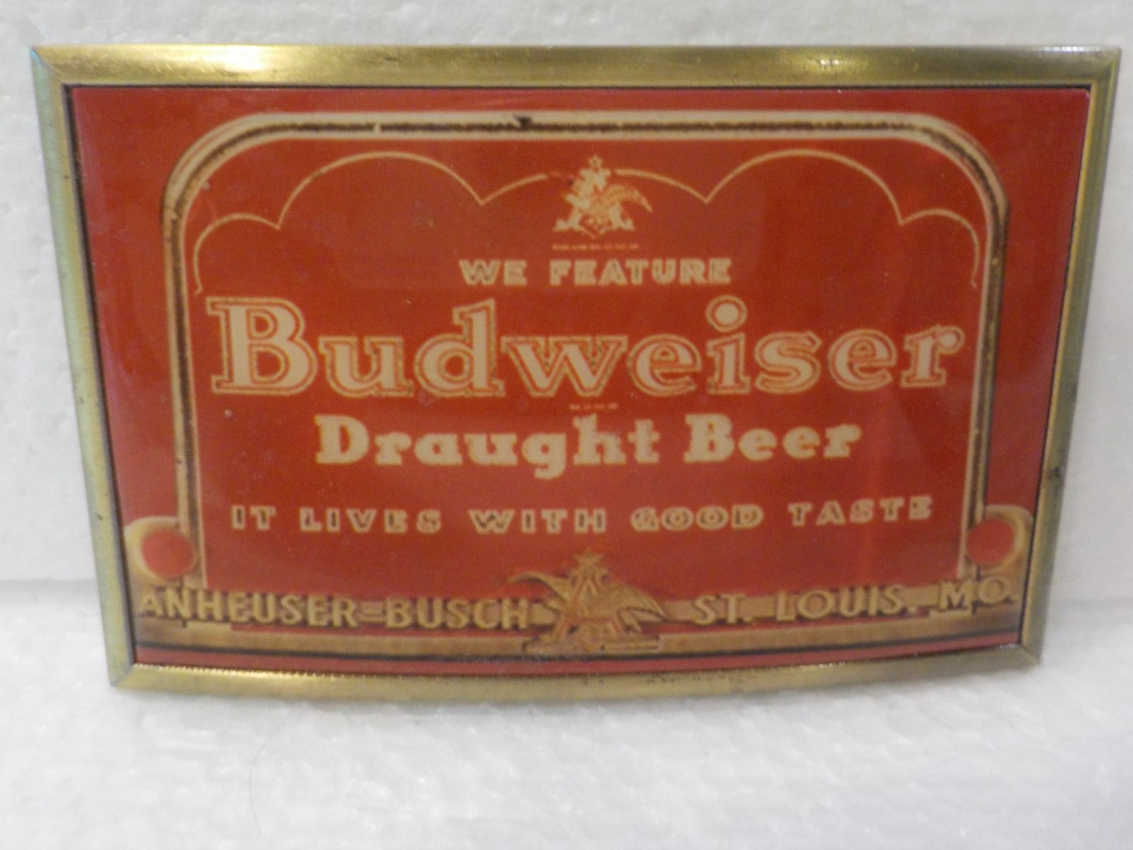 2010 Limited Ed. Budweiser Draught Beer Belt Buckle Fits up to 1.5&Prime; Belt