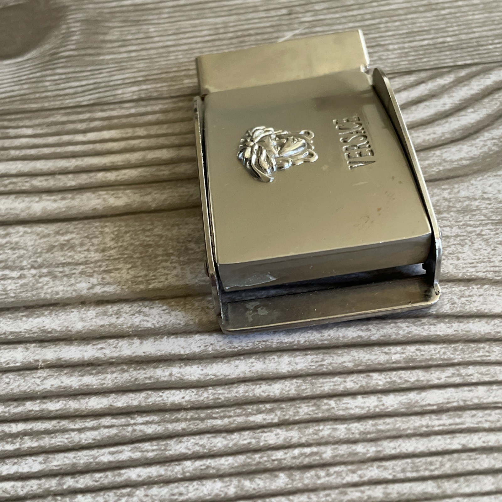 Versace Medusa Silver-Tone Metal Belt Buckle