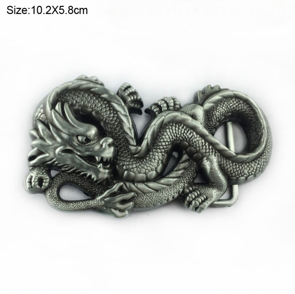 Chinese Dragon Western Cowboy Belt Buckle for Men & Women Fit 1.5in Belts