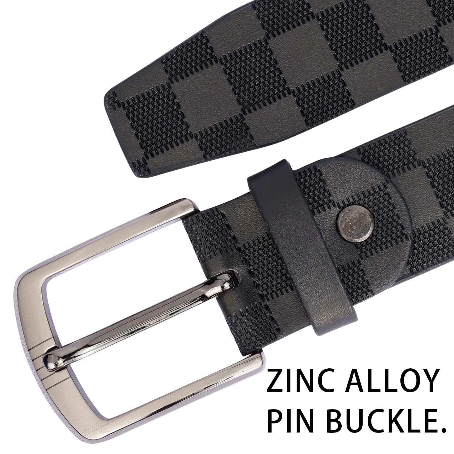 renwoxing Men&rsquo;s Genuine Leather Belt – 3.8cm 40&Prime;-42&Prime; Waist Adjustable, Black