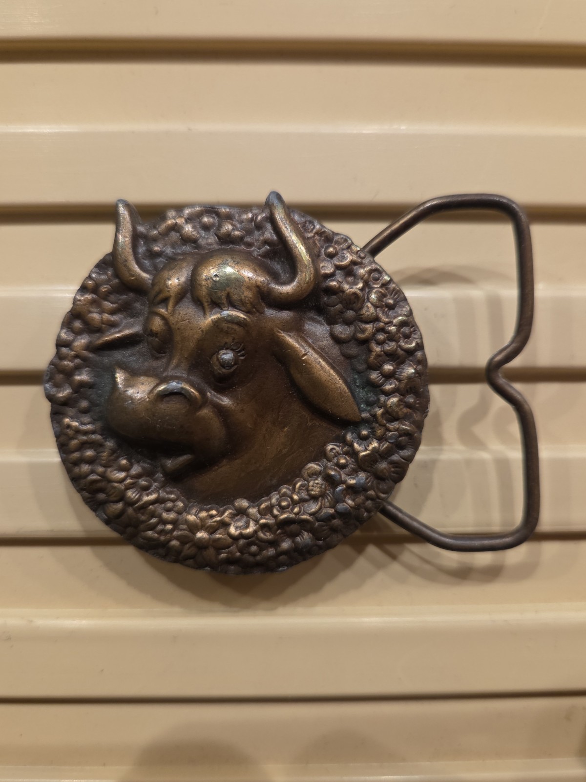 Ferdinand the Bull belt buckle western Bergamot Brass Works 1976 Vintage & Rare