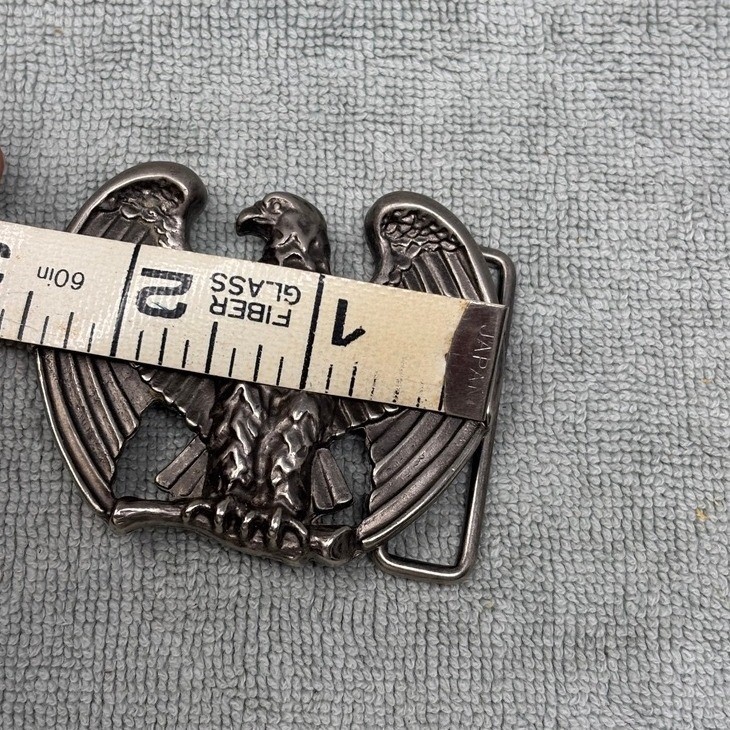 Vintage Avon Mens Soaring Eagle Belt Buckle Silver Tone Metal Western Americana