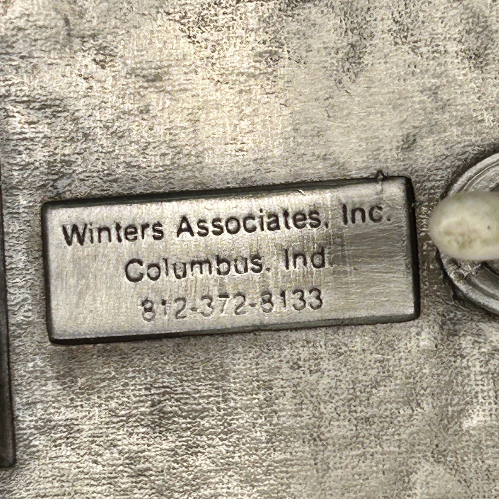 Vintage Cummins Power Belt Buckle Silver Tone Metal 3&Prime; x 2&Prime;