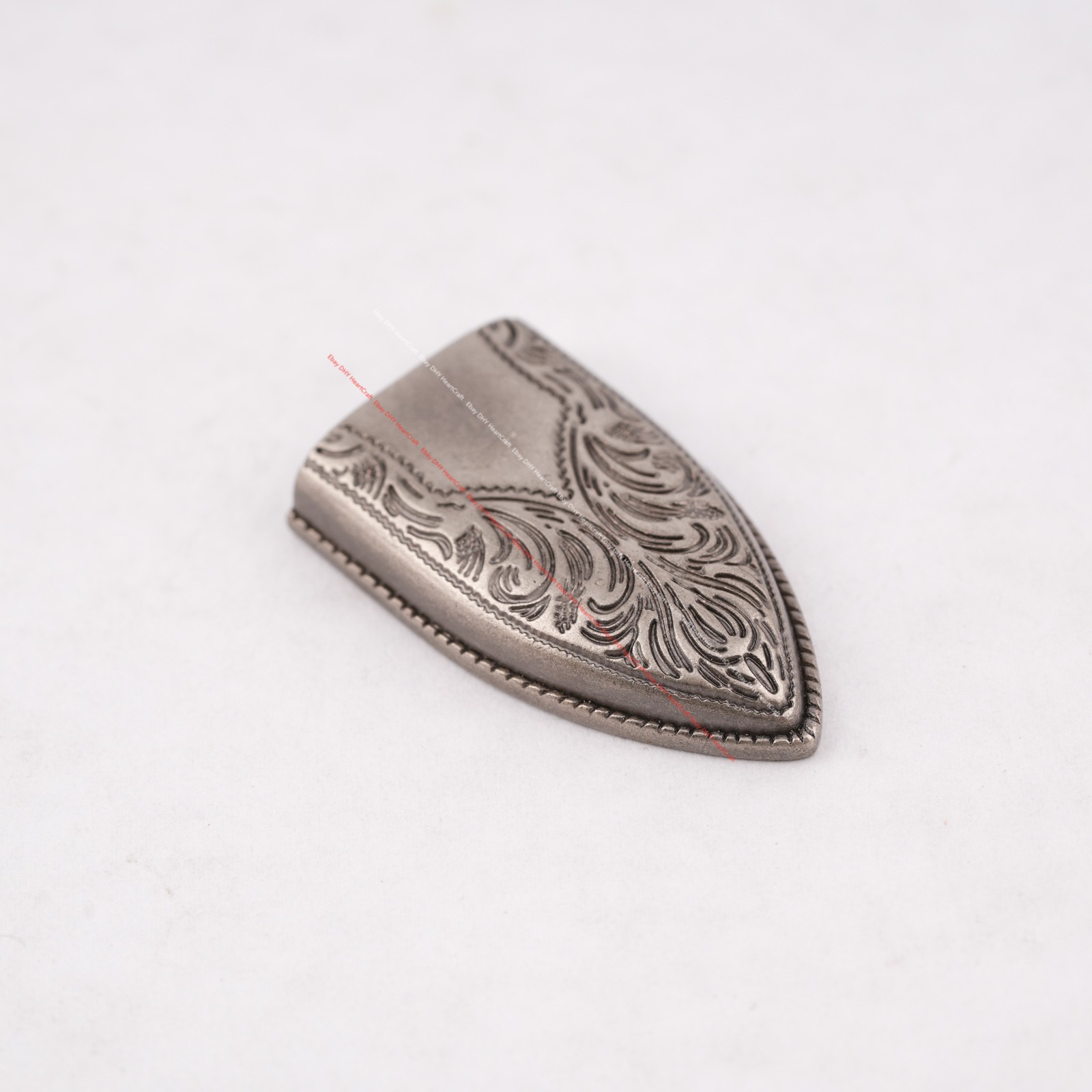 25MM Antique Western Cowboy Flower Engraved Leathercraft Belt Buckle 3-Piece Set