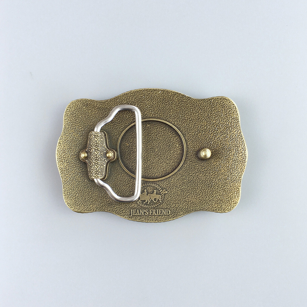 Antique Bronze Western Flower Pattern Rectangle Belt Buckle Boucle de Ceinture