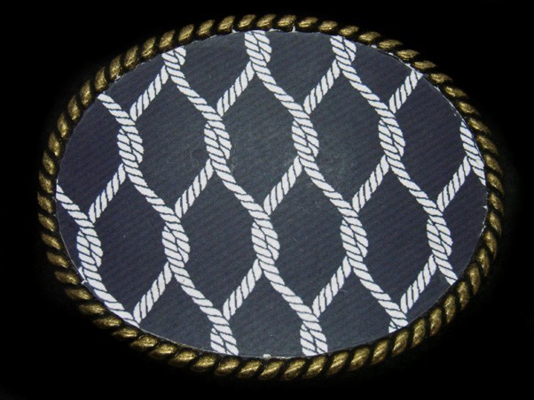 TD03128 REALLY COOL **ROPE NETTING** PATTERN ART FASHION BELT BUCKLE