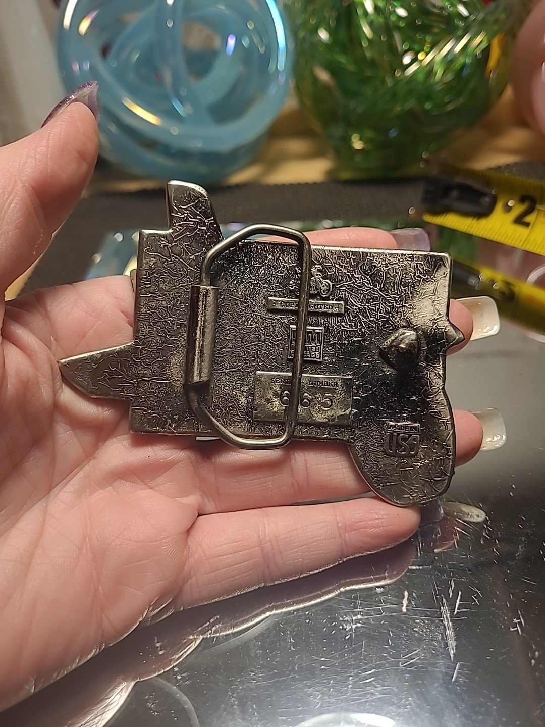 1970s Sci-Fi Weird Motorcycle-Plane Pilot MM Limited Vintage Belt Buckle