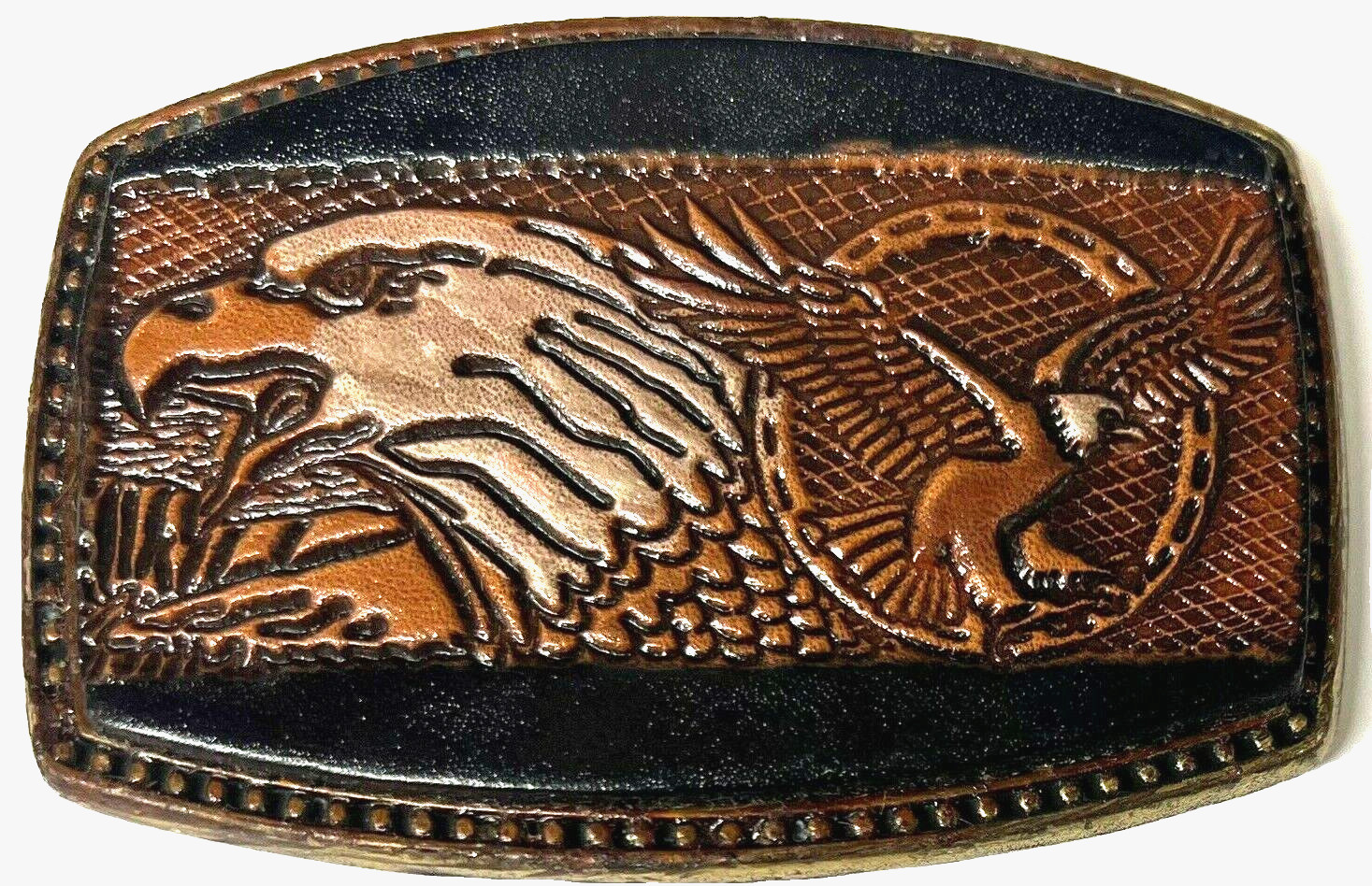 Eagle Engrave Leather Buckle Made In USA(3”-”2 1/2” )Fit for 1-1/2” Wider belt,
