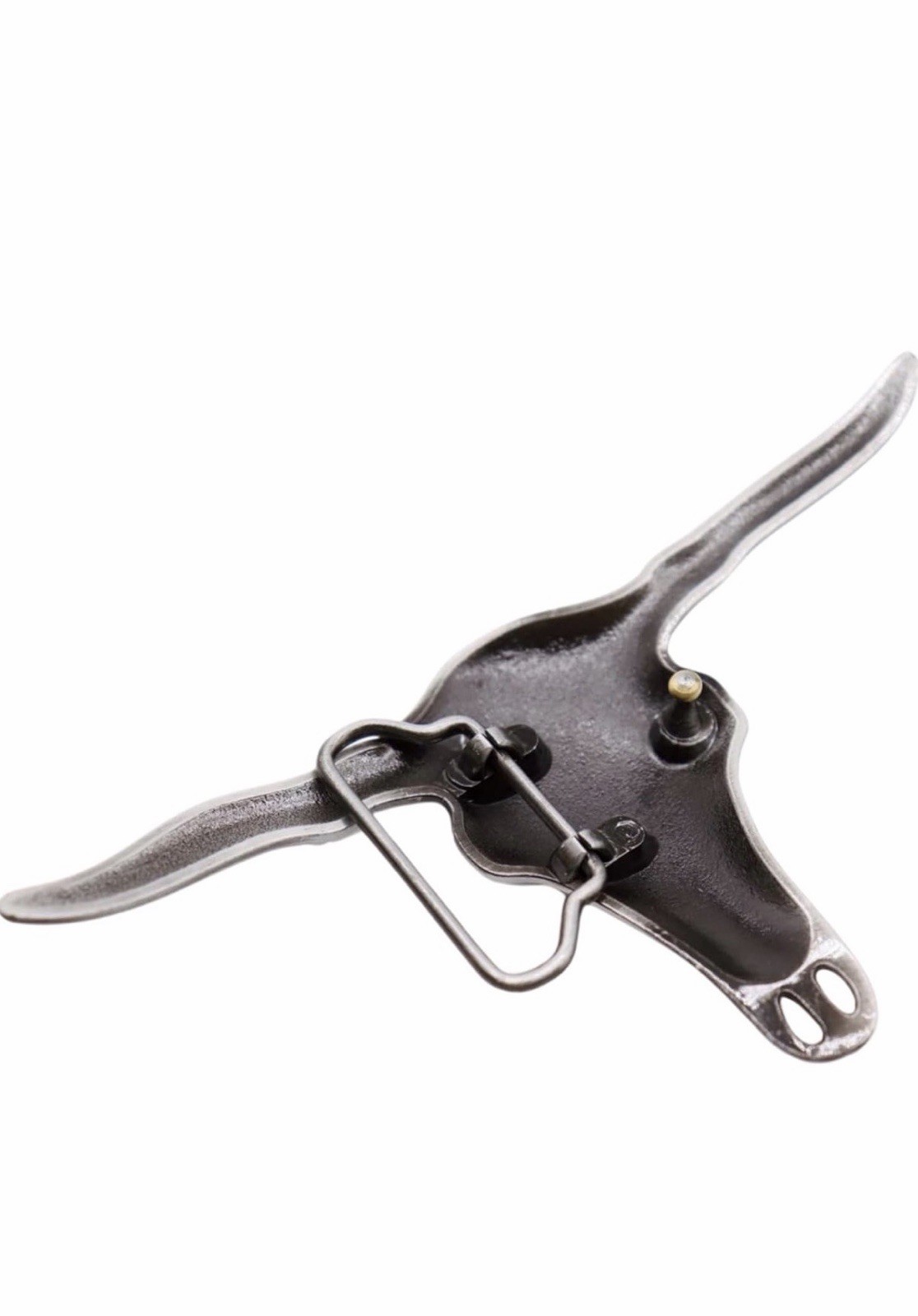 Unisex Belt Buckle Fashion Dark Silver Metal Bull Texas Long Horn Skull z092