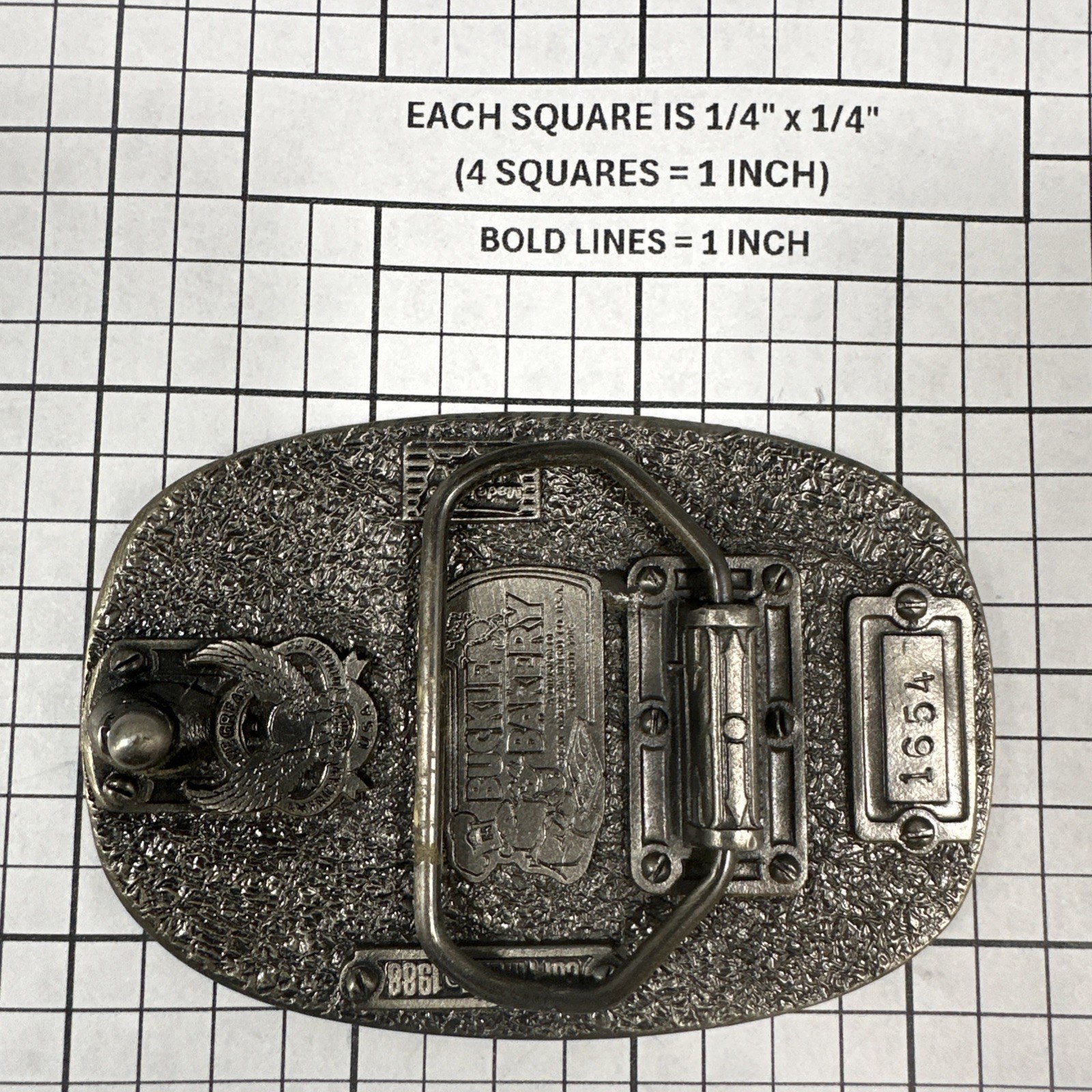 Metal Police Belt Buckle by Buckle Bakery 1988 #1654 Made in USA Serve & Protect