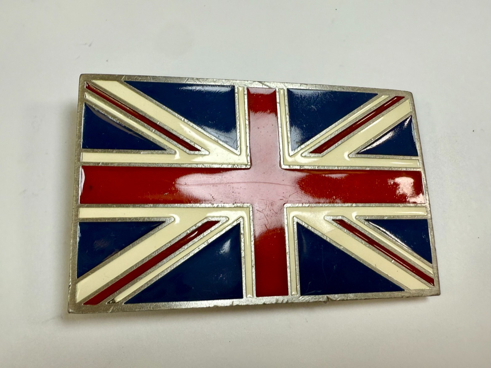 Great Britain Union Flag British Jack United Kingdom G.A.P. Pewter Belt Buckle
