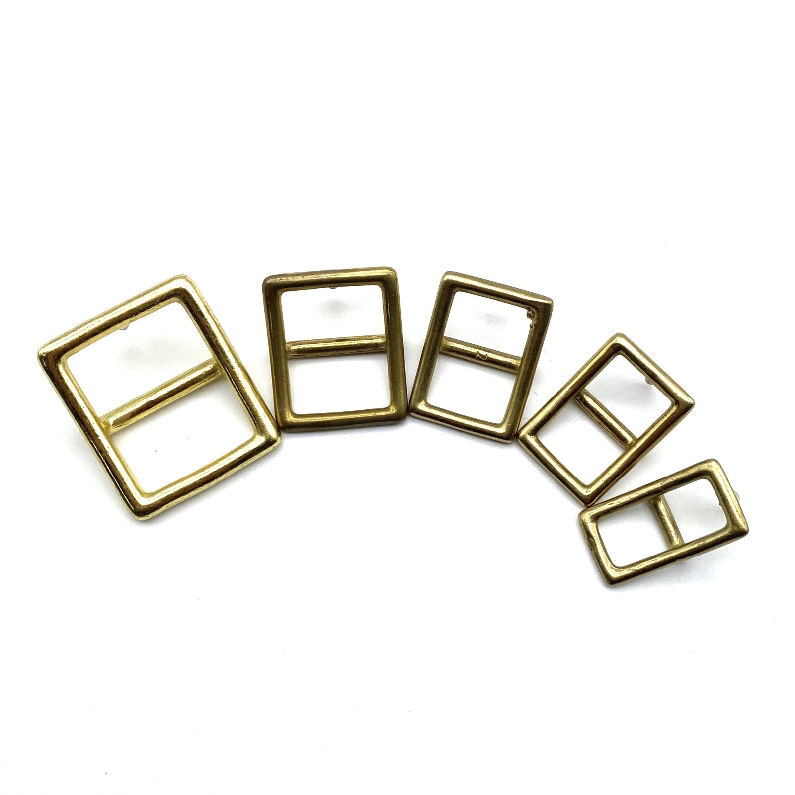 Brass Casted Buckle No Center Pin 5 Size 9.6/13.8/16.1/19.5/24mm