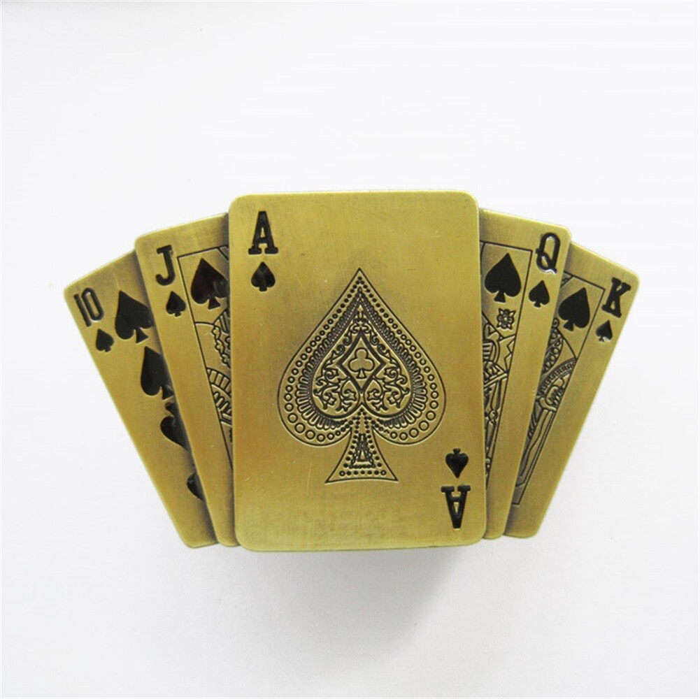 Vintage Bronze Plated Casino Game Lighter Belt Buckle also Stock in US