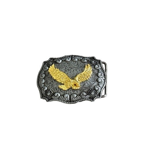 Belt Buckle Flying Eagle Western Cowboy Silver Tone 3.5×2.5 Fits 1.5” Belt