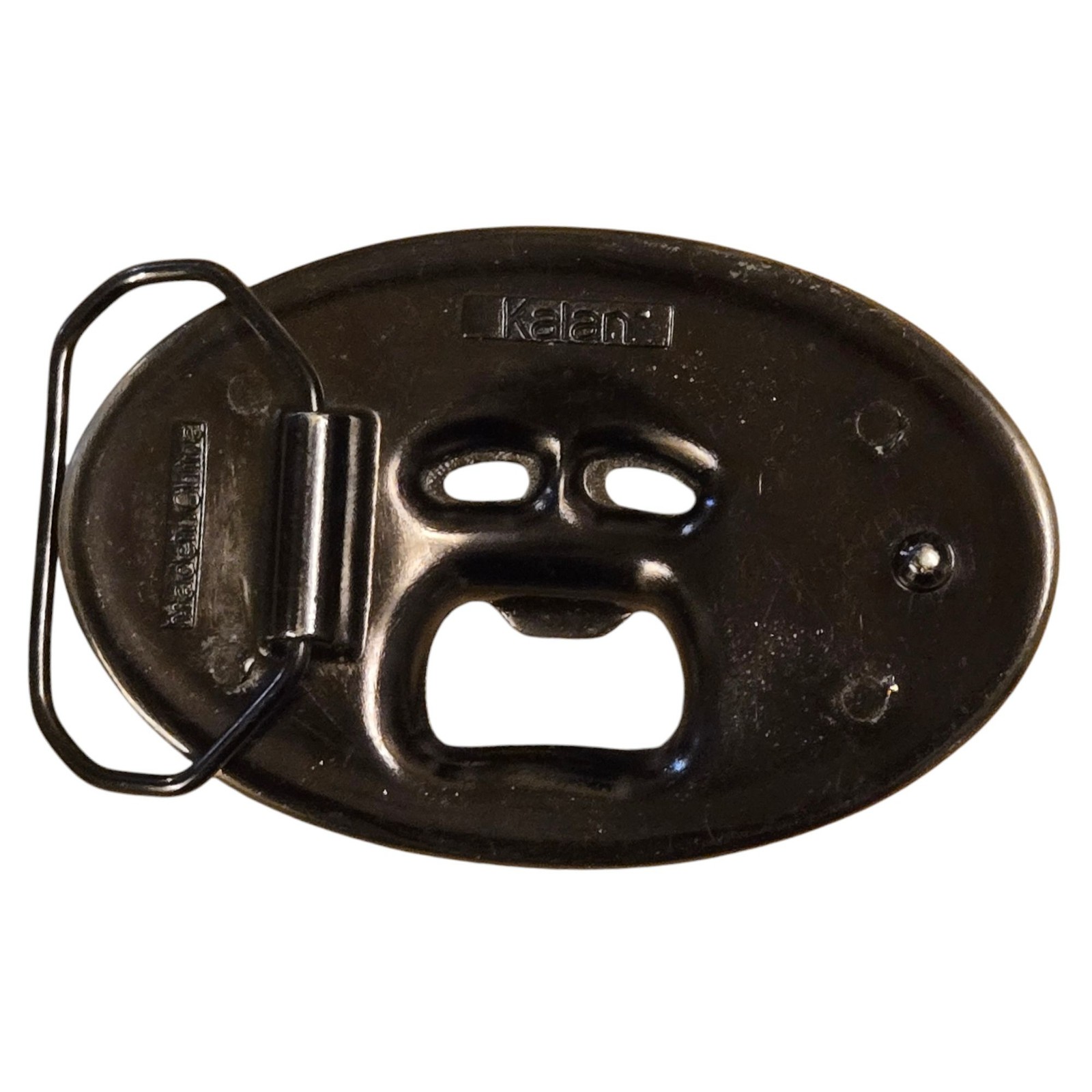 Skull and Crossbones Belt Buckle Beer Bottle Opener Biker Cowboy Pirate Vintage