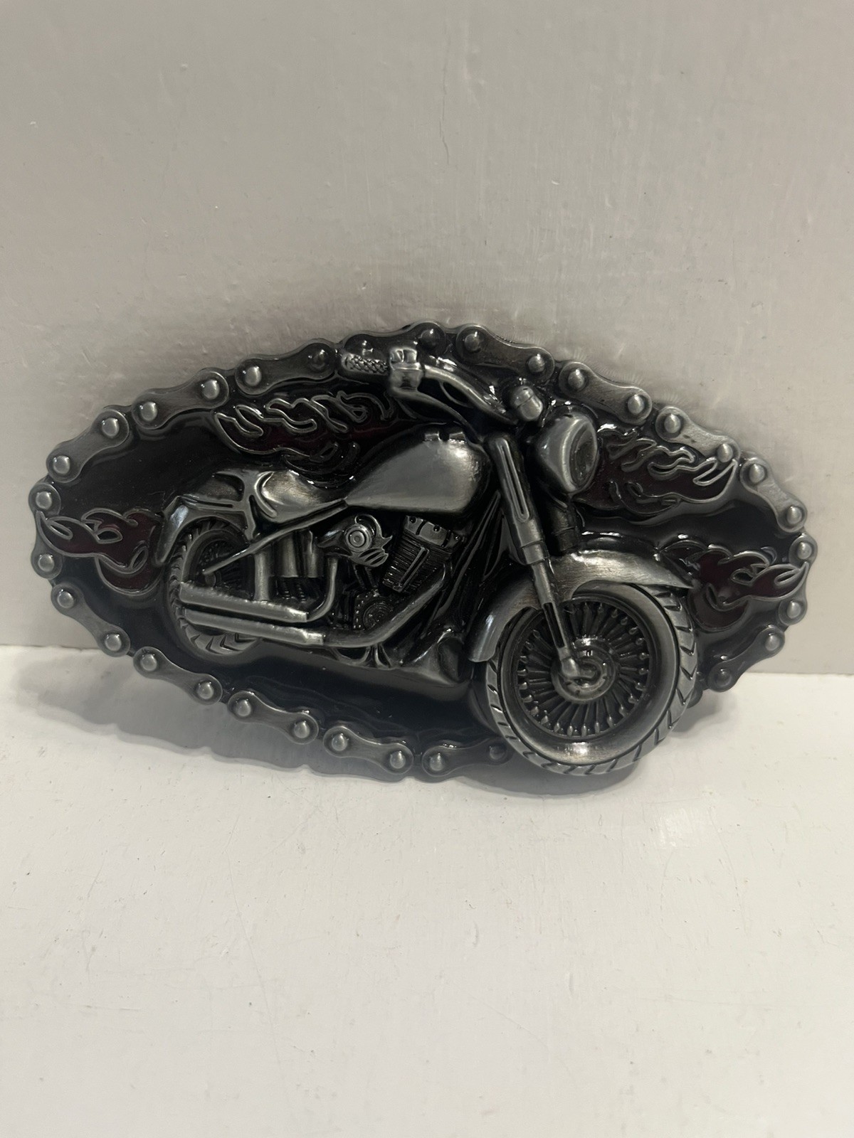 – Motorcycle Themed Aluminum Belt Buckle