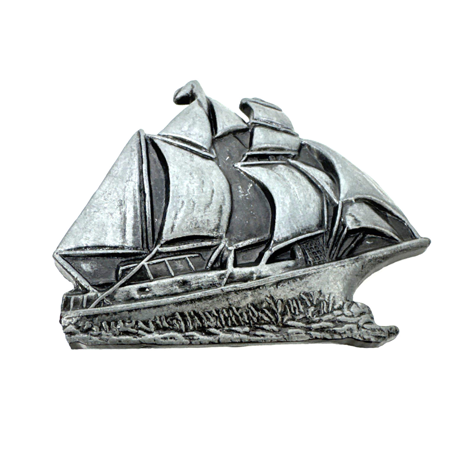 Vintage Belt Buckle Sail Boat Sailboat Ship Pirate Ship