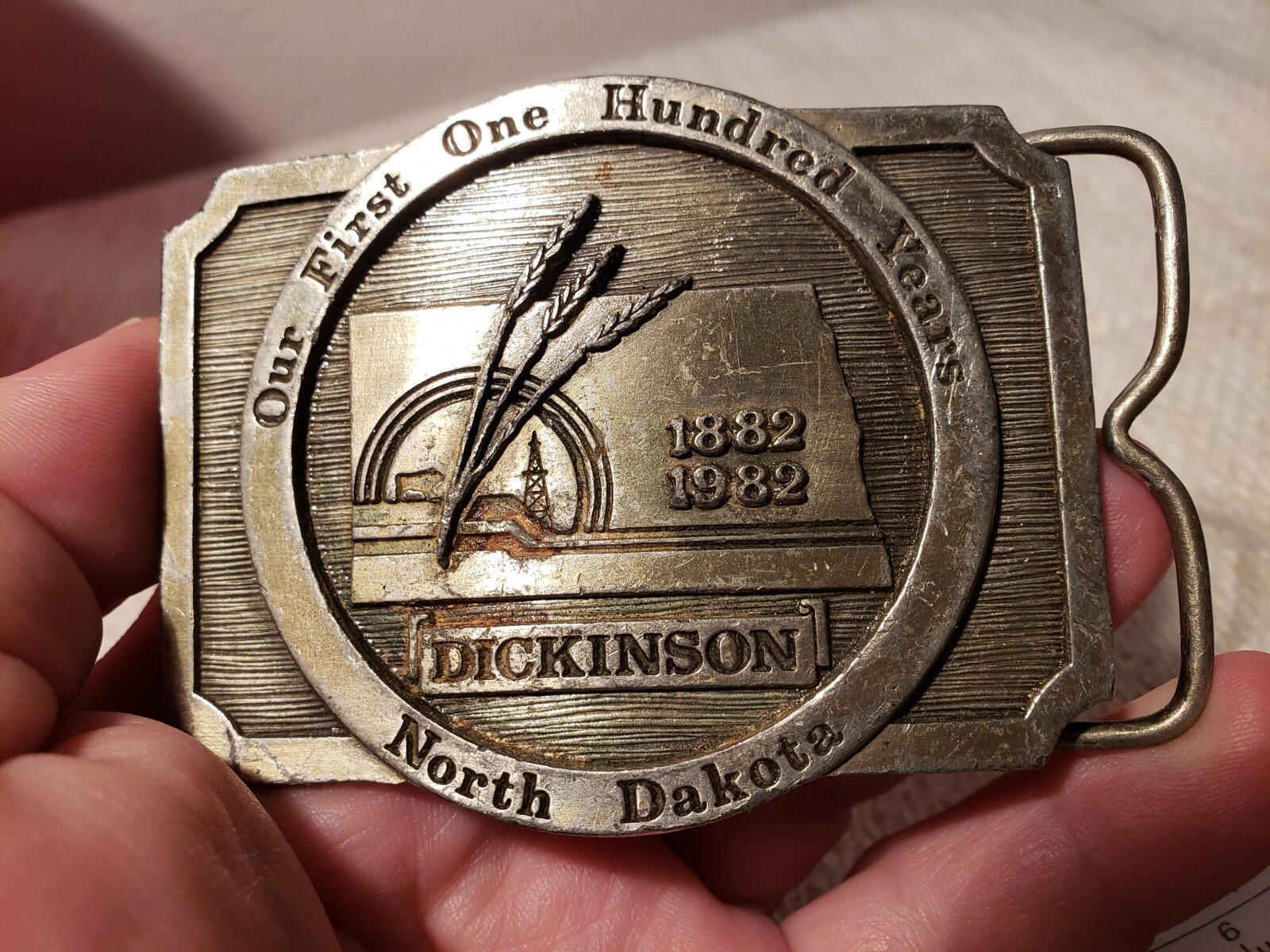 Limited Edition 319 Of 750 Dickinson North Dakota Centennial belt buckle 1981