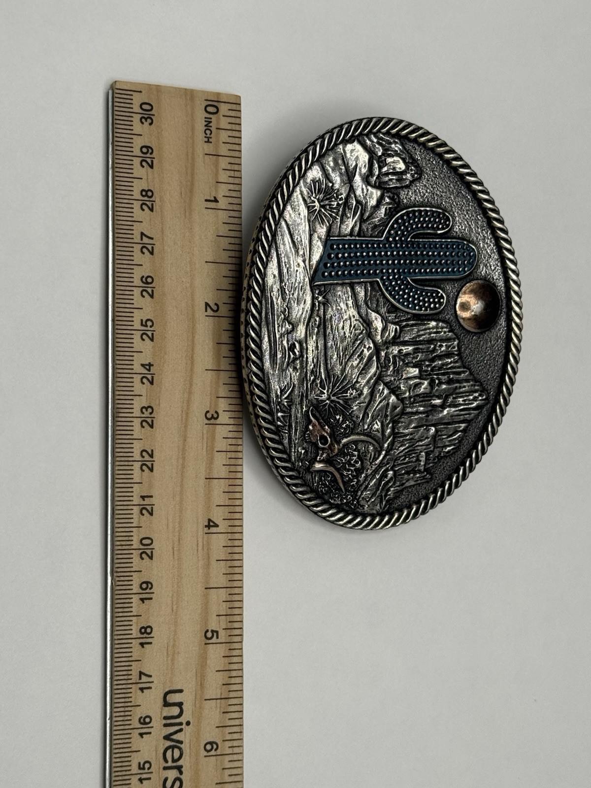 (#320) Montana Silversmiths Ladies Desert Moon Cactus Attitude Buckle A825