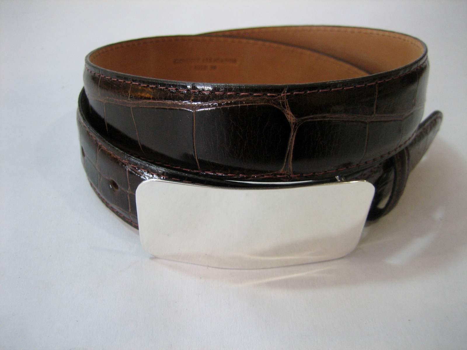 Sterling silver 925, 51 grams classic engravible buckle for 1-1/4&Prime; belt strap US