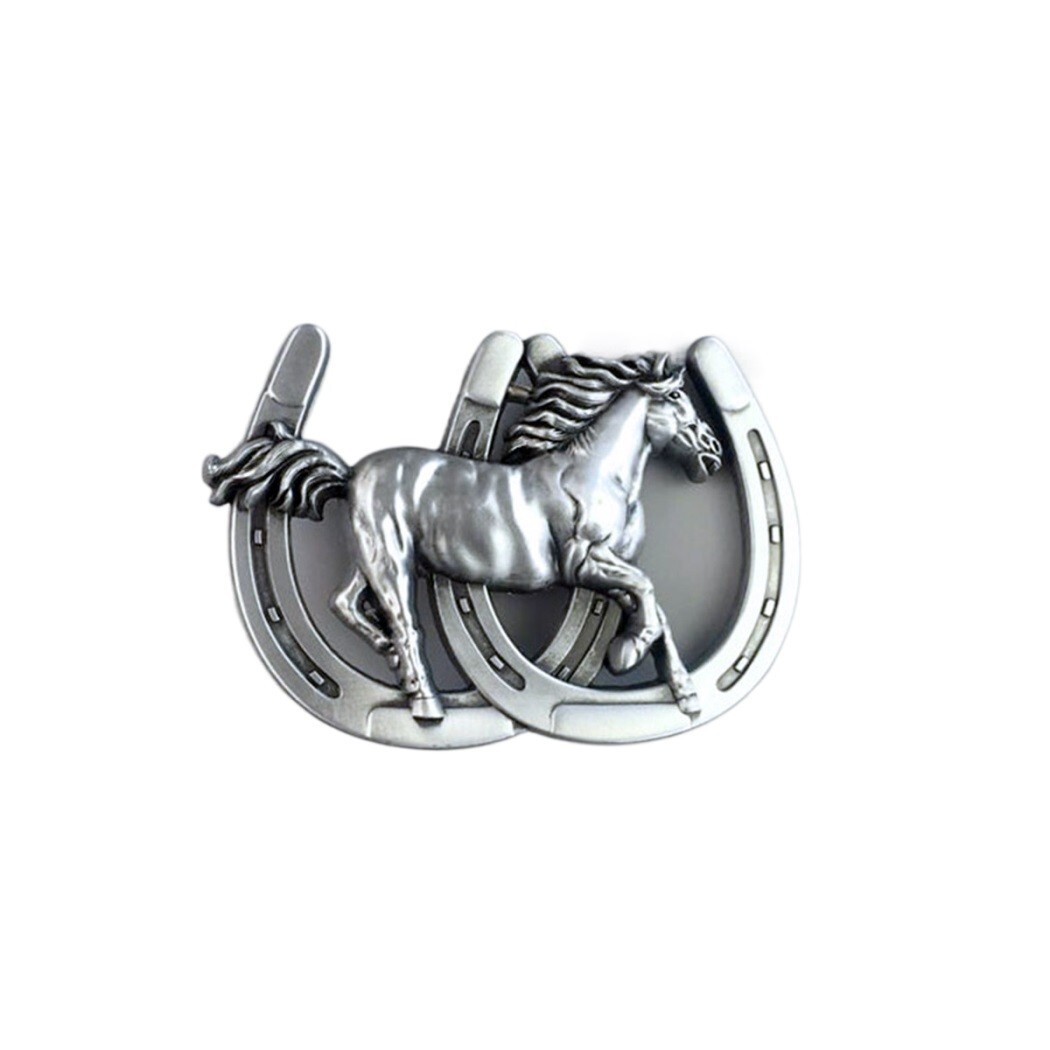Vintage Style Horse Horseshoe Western Belt Buckle Boucle de ceinture