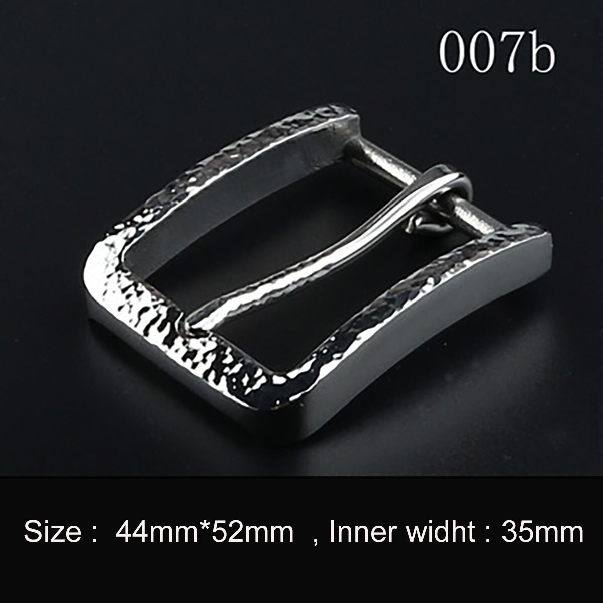 Hammered striation design stainless steel Belt Buckle for Men Women Leathercraft
