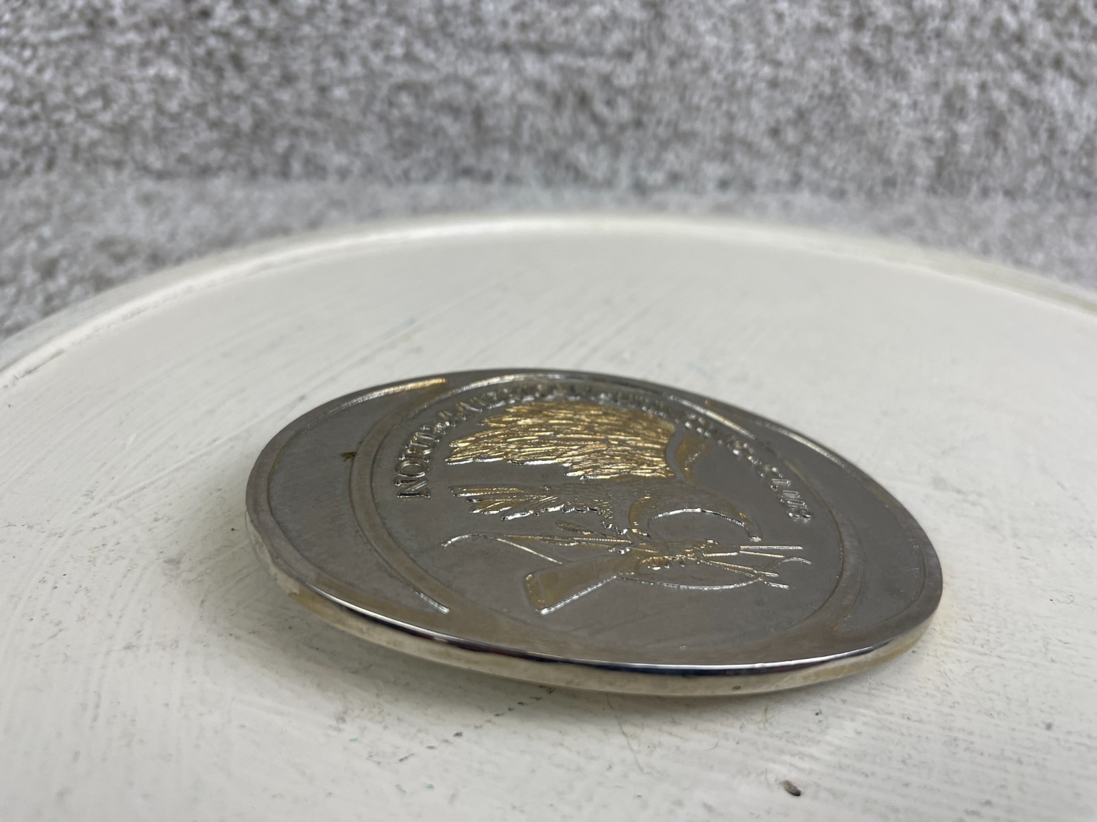 North American Hunting Club Wings of Gold Solid Brass Belt Buckle