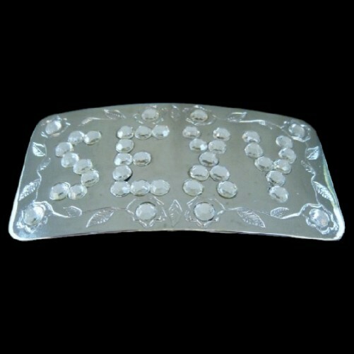 CLEAR RHINESTONE SEXY CHROME METAL BELT BUCKLES BOUCLE DE CEINTURE