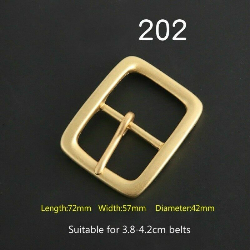 2Pcs Solid Brass Pin Buckle for Men Leather Belt Replacement Strap Accessory