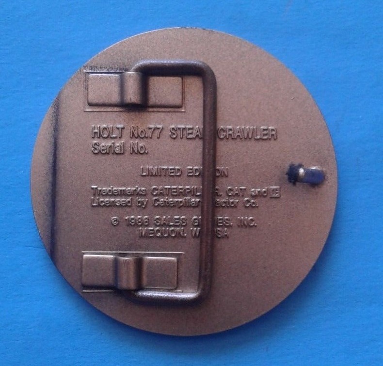 RARE – Caterpillar Holt Steam Crawler No.77 LIMITED EDITION 1904-05 BELT BUCKLE