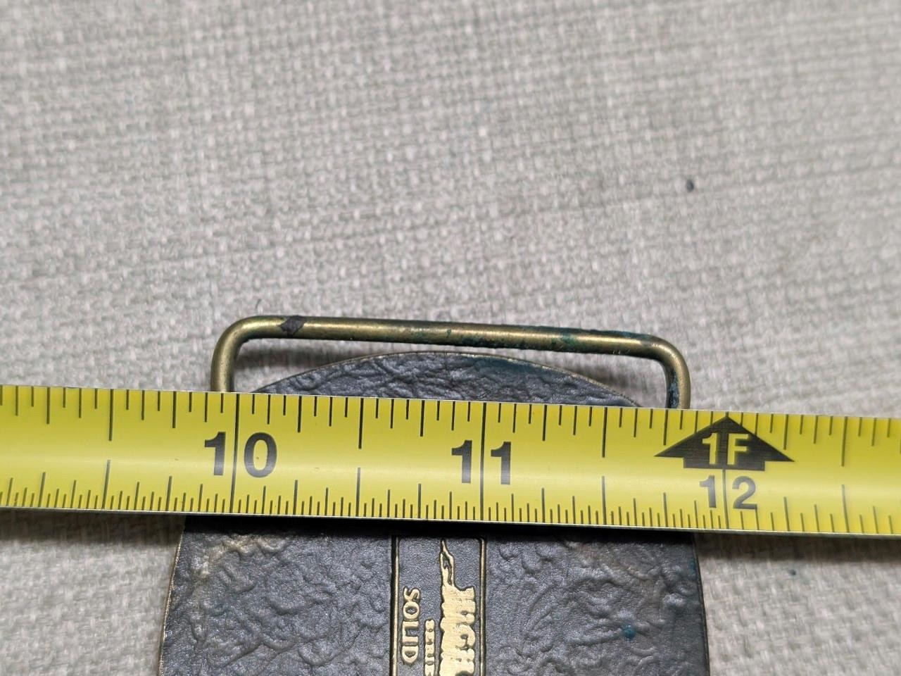 vintage COLORADO belt buckle MOUNTAINS above all SOLID BRONZE cowboy WESTERN